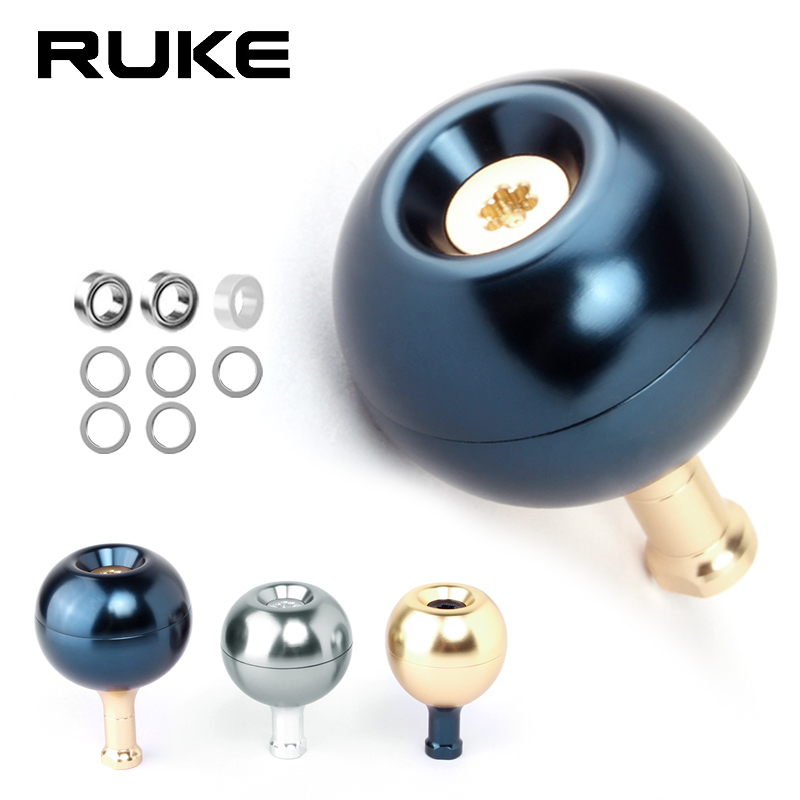 Fishing Boat Steering Wheel - Ruke 新型釣りリールハンドル 合金ノブ 直径35/38/44mm 重量17/18.5/27g ベアリング2個、ワッシャー6個付属