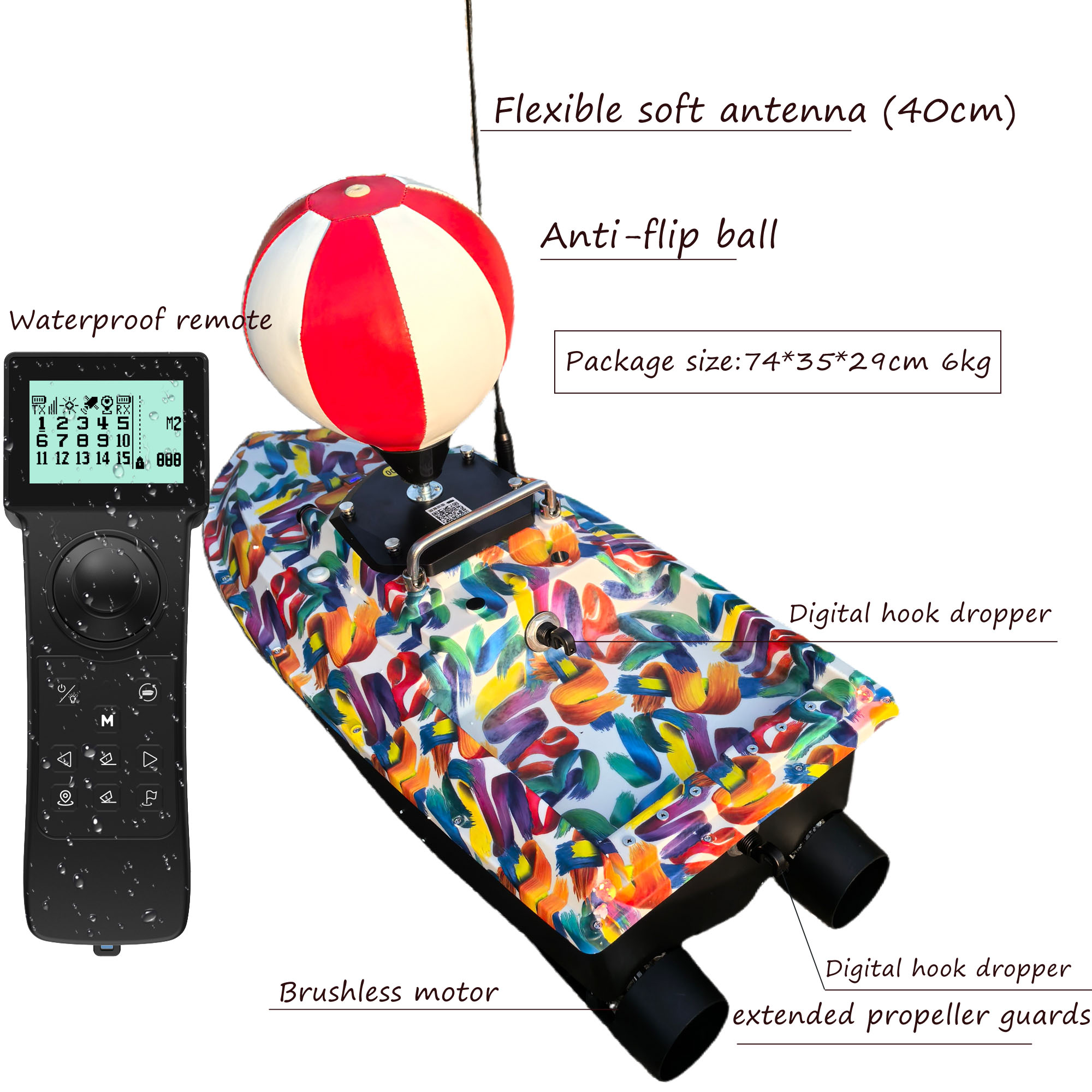 GPS、2本のラインリリース、自動回転機能付きのサーフキャス - Fishing Boat Gps のレビューと価格