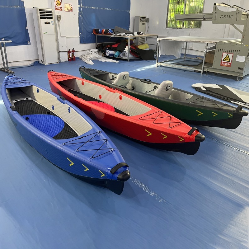 新設計4.2mポータブルインフレータブルカヤックカヌー、強化 - Fishing Boat Inflatable のレビューと価格