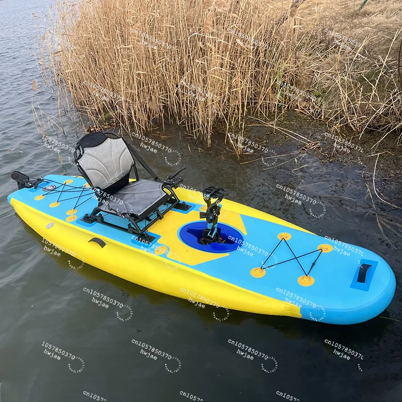 カスタムロゴ入りインフレータブルペダルカヤック1人乗りスポー - Fishing Boat Inflatable のレビューと価格